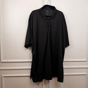 Real Essentials Mens Polo Shirt 5XL Tall Black Short Sleeve Performance Top